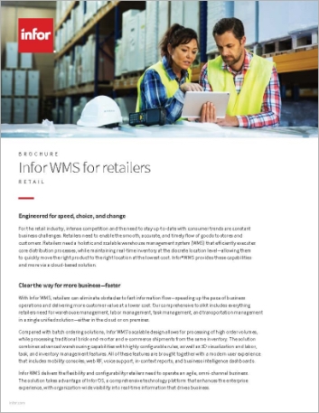 Th Infor WMS for retailers Brochure English 457px