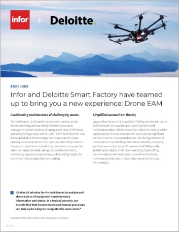 Th Infor and Deloitte Smart Factory have teamed up to bring you a new experience Drone EAM Brochure English 457px