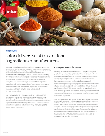 Th Infor delivers solutions for food ingredients manufacturers Brochure English 457px