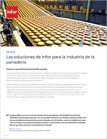 Th Infor delivers solutions for the bakery industry Brochure Spanish Spain 457px