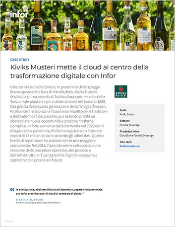Th Kiviks Musteri puts cloud at the core of digital transformation with Infor Case Study Italian 457px