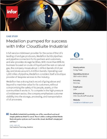 Th Medallion pumped for success with Infor Cloud Suite Industrial Case Study English 457px