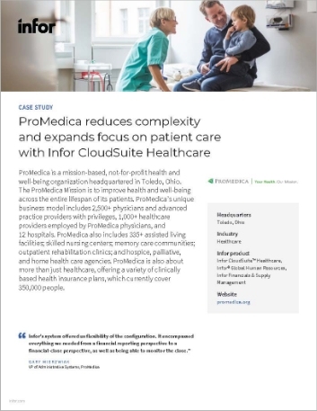 Th Pro Medica reduces complexity and expands focus on patient care with Infor Cloud Suite Healthcare Case Study English 457px