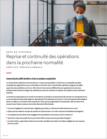 Th Recovery and business continuity in the next normal Executive Brief French 457px