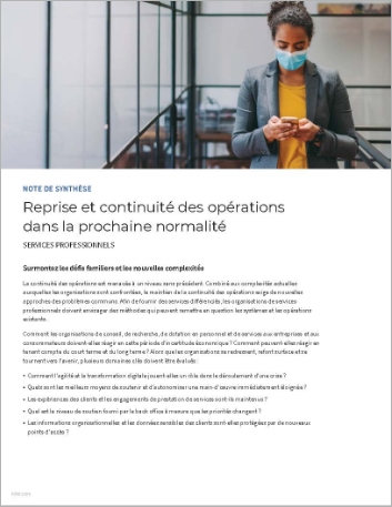 Th Recovery and business continuity in the next normal Executive Brief French France 457px