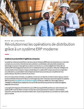 Th Revolutionize distribution operations with a modern ERP system Executive Brief French 457px
