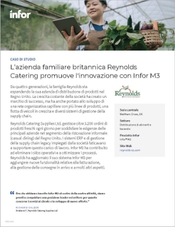 Th Reynolds Catering spurs innovation for multi generational national business with Infor M3 Case Study Italian 457px