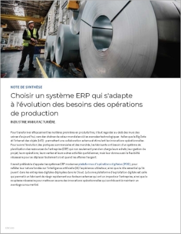 Th Select an ERP system that keeps up with the evolving needs of manufacturing operations Executive Brief French France 457px