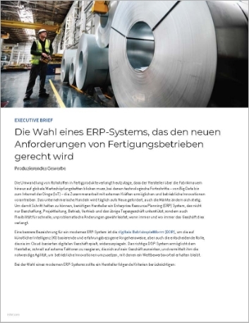 Th Select an ERP system that keeps up with the evolving needs of manufacturing operations Executive Brief German 457px