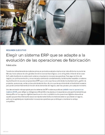 Th Select an ERP system that keeps up with the evolving needs of manufacturing operations Executive Brief Spanish Spain 457px 1