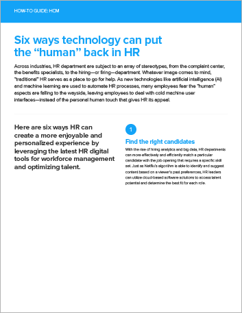 Th Six ways technology can put the human back in HR How to Guide English 457px