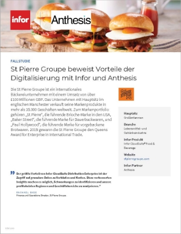 Th St Pierre Groupe proves benefits of digitalisation with Infor and Anthesis Case Study German 457px