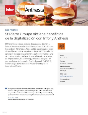 Th St Pierre Groupe proves benefits of digitalisation with Infor and Anthesis Case Study Spanish Spain 457px