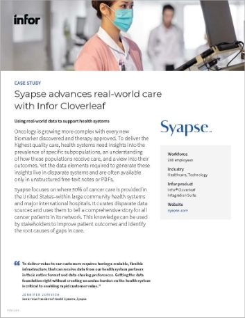 Th Syapse advances real world care with Infor Cloverleaf Case Study English 457px