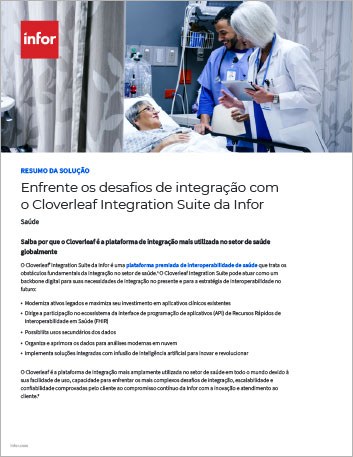 Th Tackle integration challenges with Infor Cloverleaf Integration Suite Solution Summary Portuguese Brazil 457px