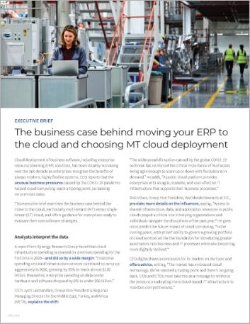 Th The business case behind moving your ERP to the cloud and choosing multi tenant cloud deployment Executive Brief English 457px
