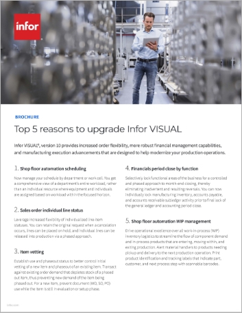 5 reasons to upgrade your ERP | Infor Visual upgrade brochure | Infor
