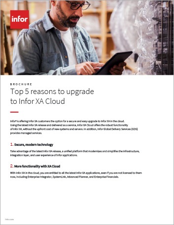 Th Top 5 reasons to upgrade to Infor XA Cloud Brochure English 457px