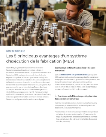Th Top 8 benefits of a manufacturing execution system MES Executive Brief French 457px
