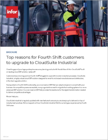 Th Top reasons for Fourth Shift customers to upgrade to Cloud Suite Industrial Brochure English 457px