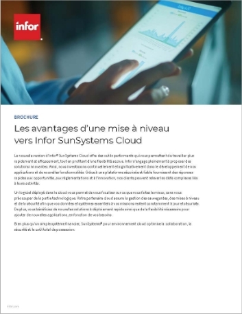 Th Top reasons to upgrade to Infor Sun Systems Cloud Brochure French 457px