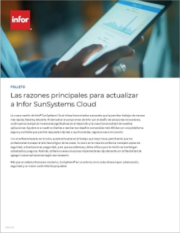 Th Top reasons to upgrade to Infor Sun Systems Cloud Brochure Spanish LATAM 457px
