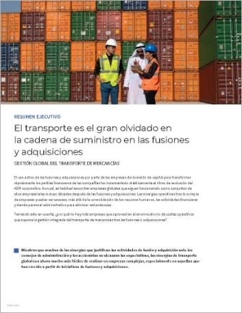 Th Transportation is the forgotten M A supply chain synergy Executive Brief Spanish Spain 457px