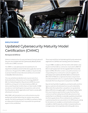 Th Updated Cybersecurity Maturity Model Certification CMMC Executive Brief 3rd party event English 457px