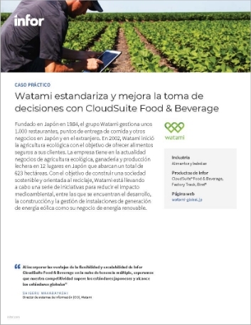 Th Watami standardizes and improves decision making with Cloud Suite Food and Beverage Case Study Spanish Spain 457px
