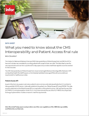 Th What you need to know about the CMS Interoperability and Patient Access final rule Data Sheet English 457px