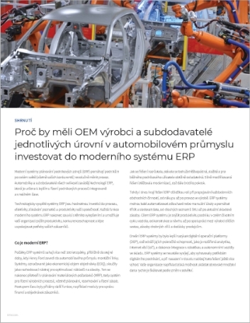 Th Why automotive OE Ms and tier suppliers should invest in a modern ERP Executive Brief Czech 457px