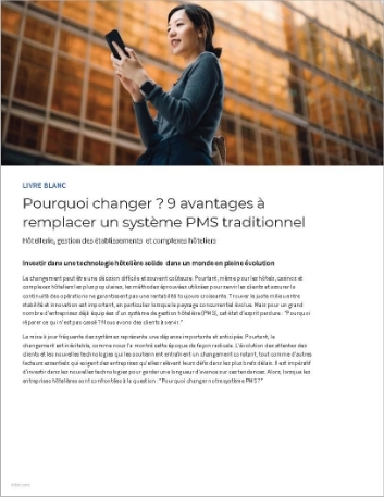 Th Why change 9 benefits of replacing a legacy hotel PMS White Paper French 457px 1