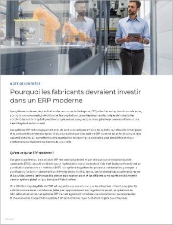 Th Why manufacturers should invest in a modern ERP Executive Brief French France 457px