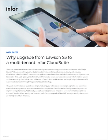 Th Why upgrade from Lawson S3 to a multi tenant Infor Cloud Suite Data Sheet English 457px