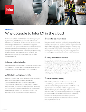 Th Why upgrade to Infor LX in the cloud Brochure English 457px