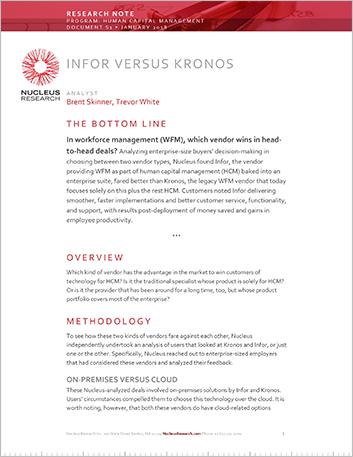 Th hfe wfm nucleus research infor versus kronos analyst report