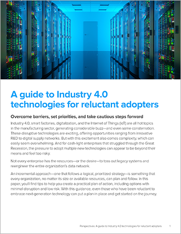Th imea manufacturing erp white paper a guide to industry 40 technologies for reluctant adopters