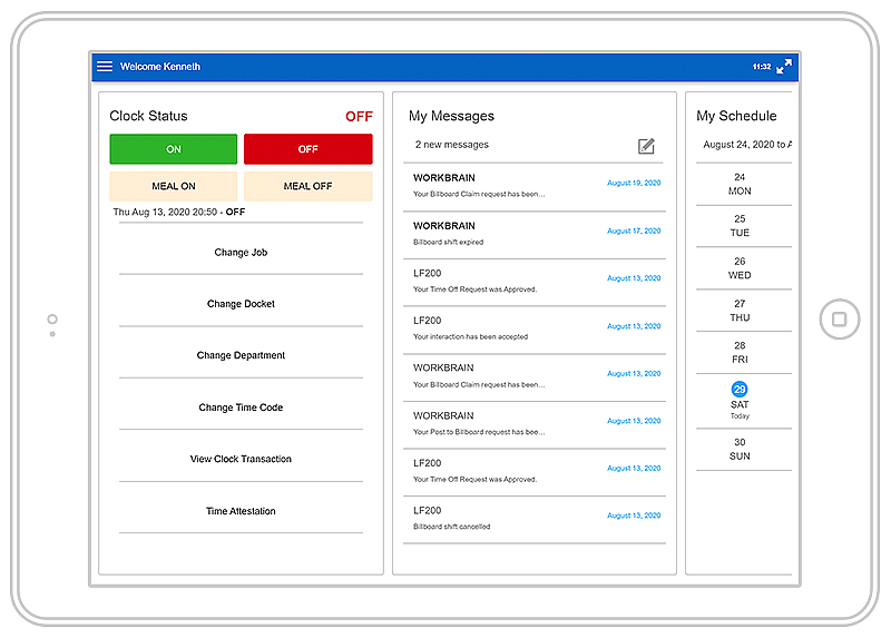 infor workforce time clock glitch