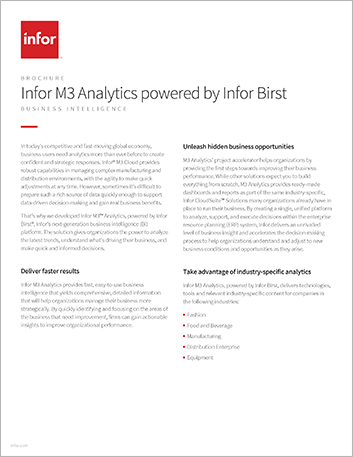 Th Infor M3 Analytics powered by Infor Birst Brochure English 457px